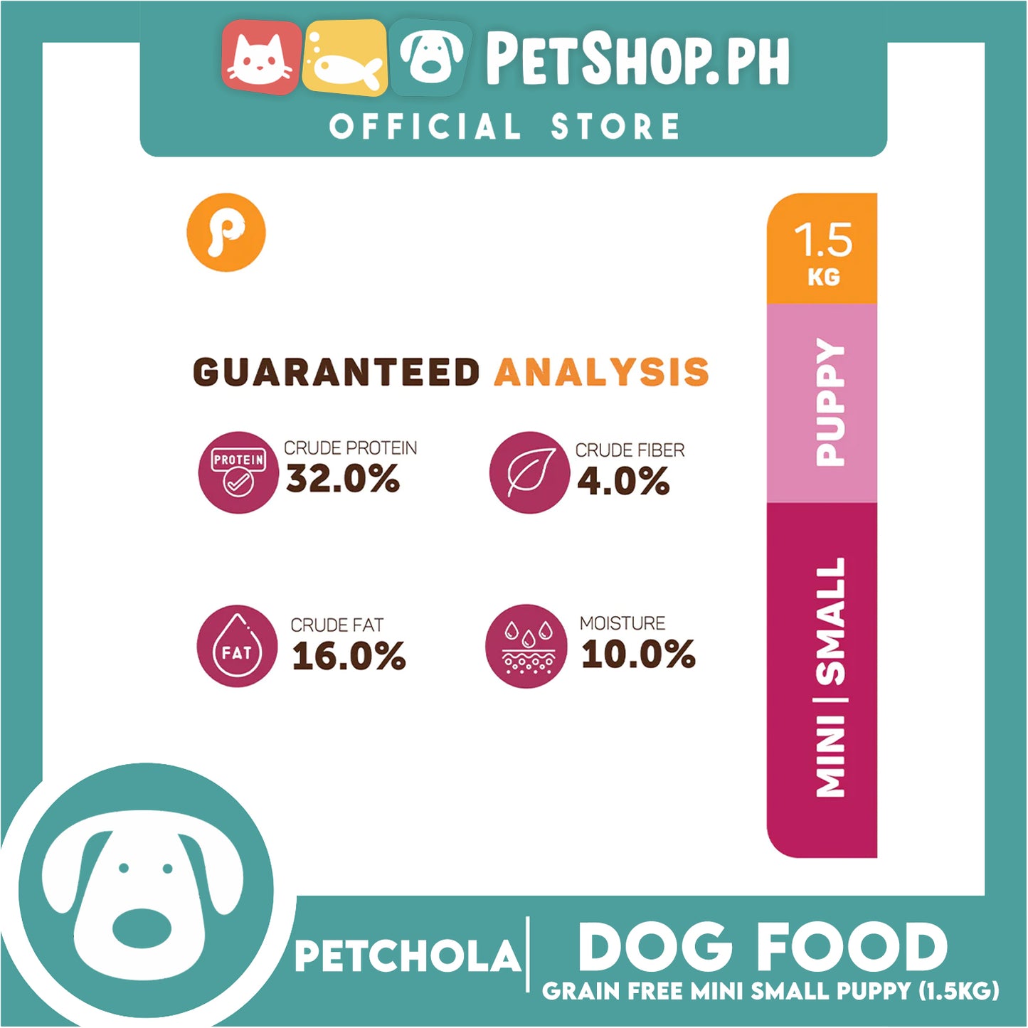 Petchola True Balanced and Complete Nutrition, Grain-Free Mini Small Puppy 1.5kg Dry Dog Food