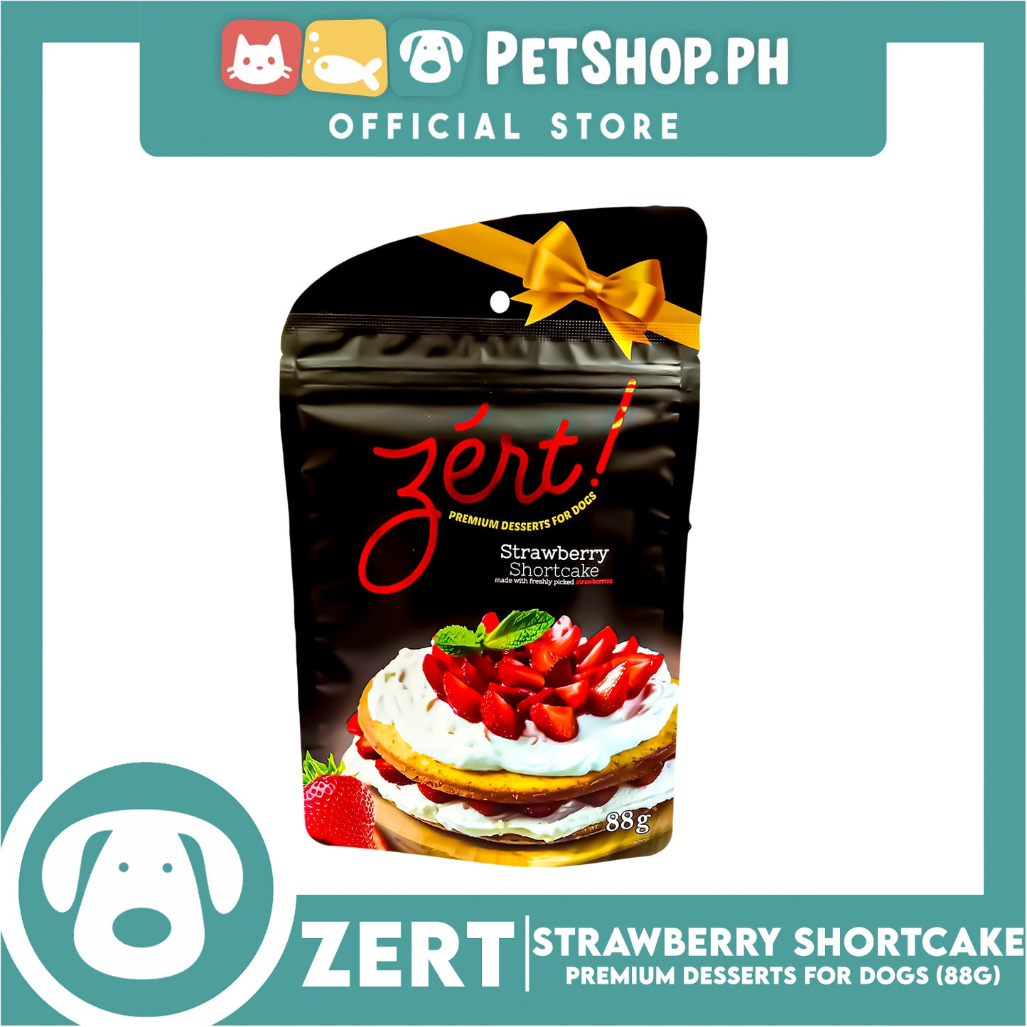 Zert Premium Desserts Strawberry Shortcake Dog Treats 88g