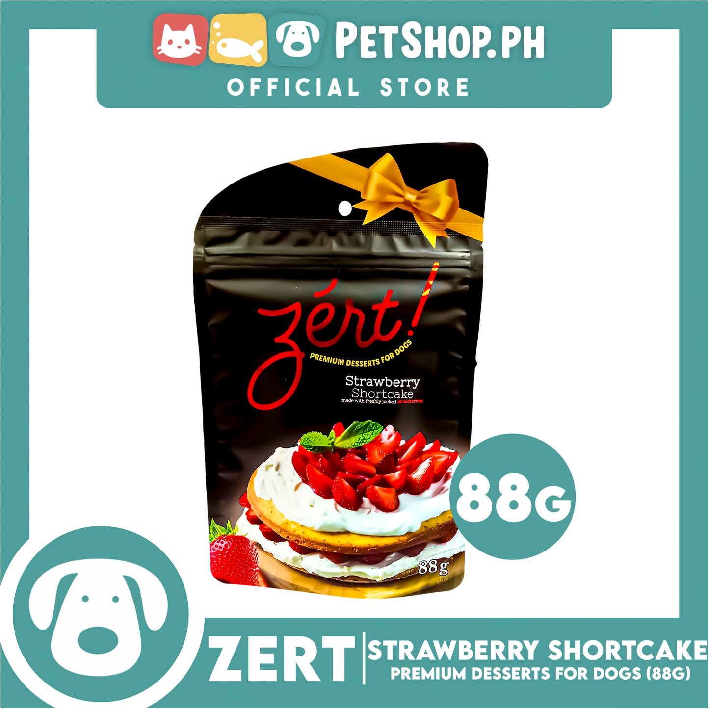 Zert Premium Desserts Strawberry Shortcake Dog Treats 88g