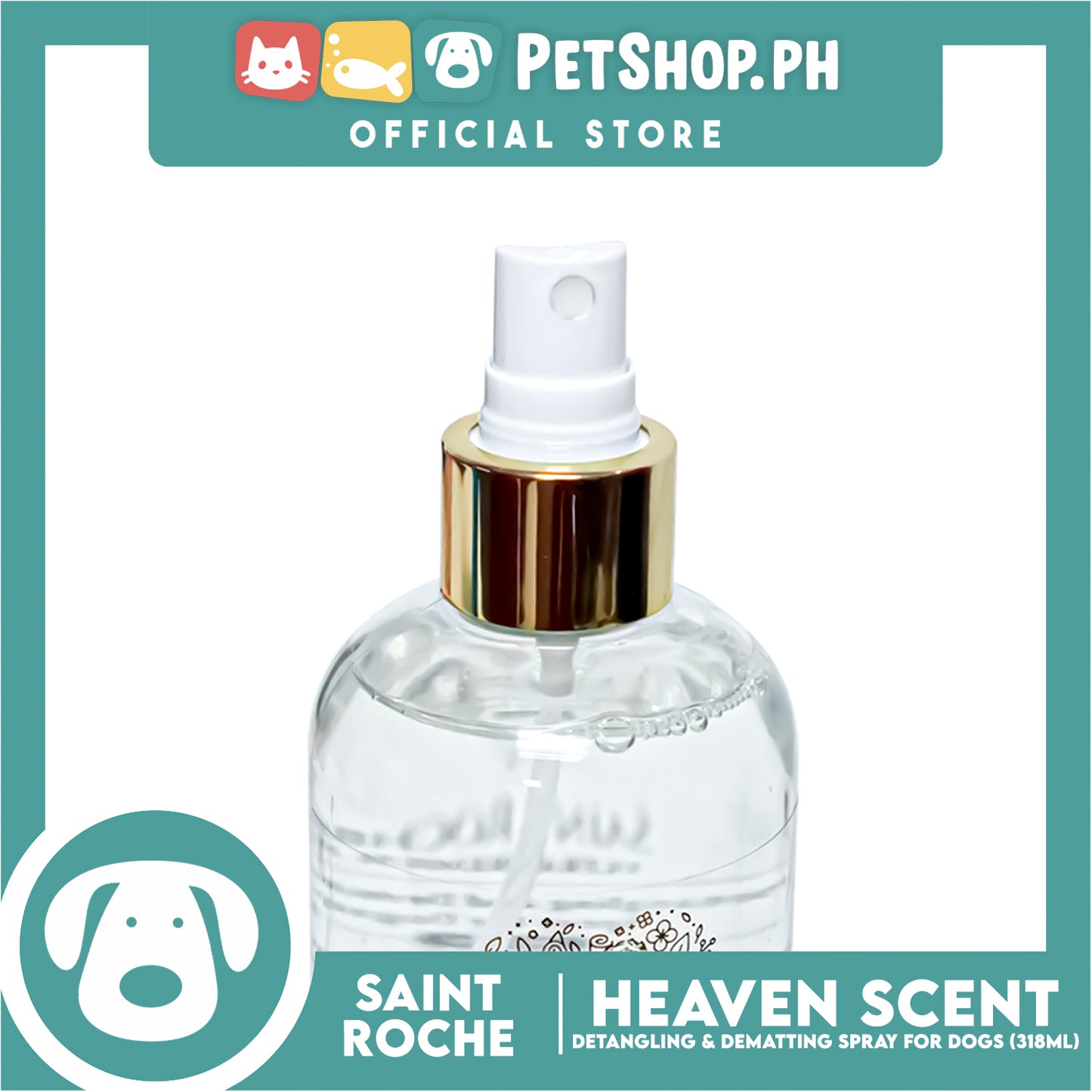 Saint Roche Ultra Premium Detangling and Dematting Spray for Dogs 318ml (Heaven Scent) Dogs Fur and Coat