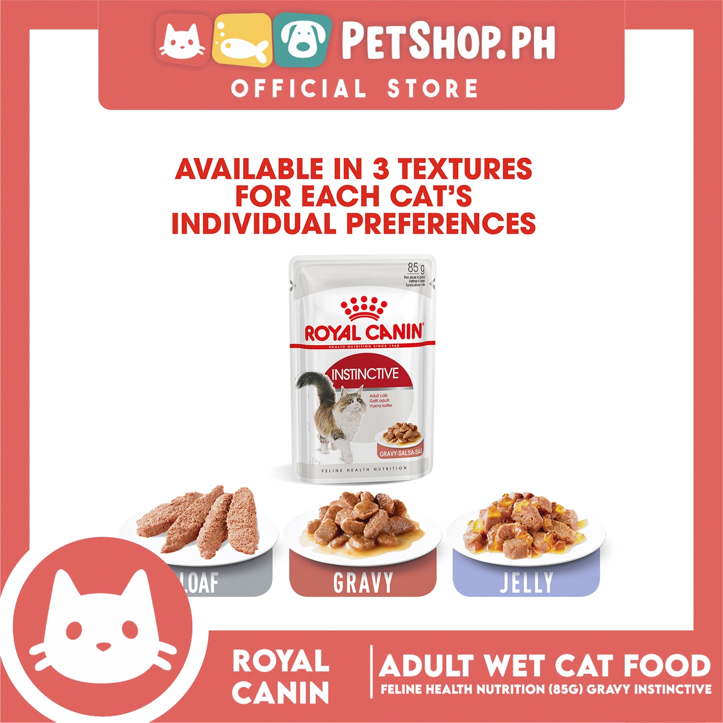 Royal Canin Instinctive Gravy (85g) Adult Wet Cat Food - Feline Health Nutrition
