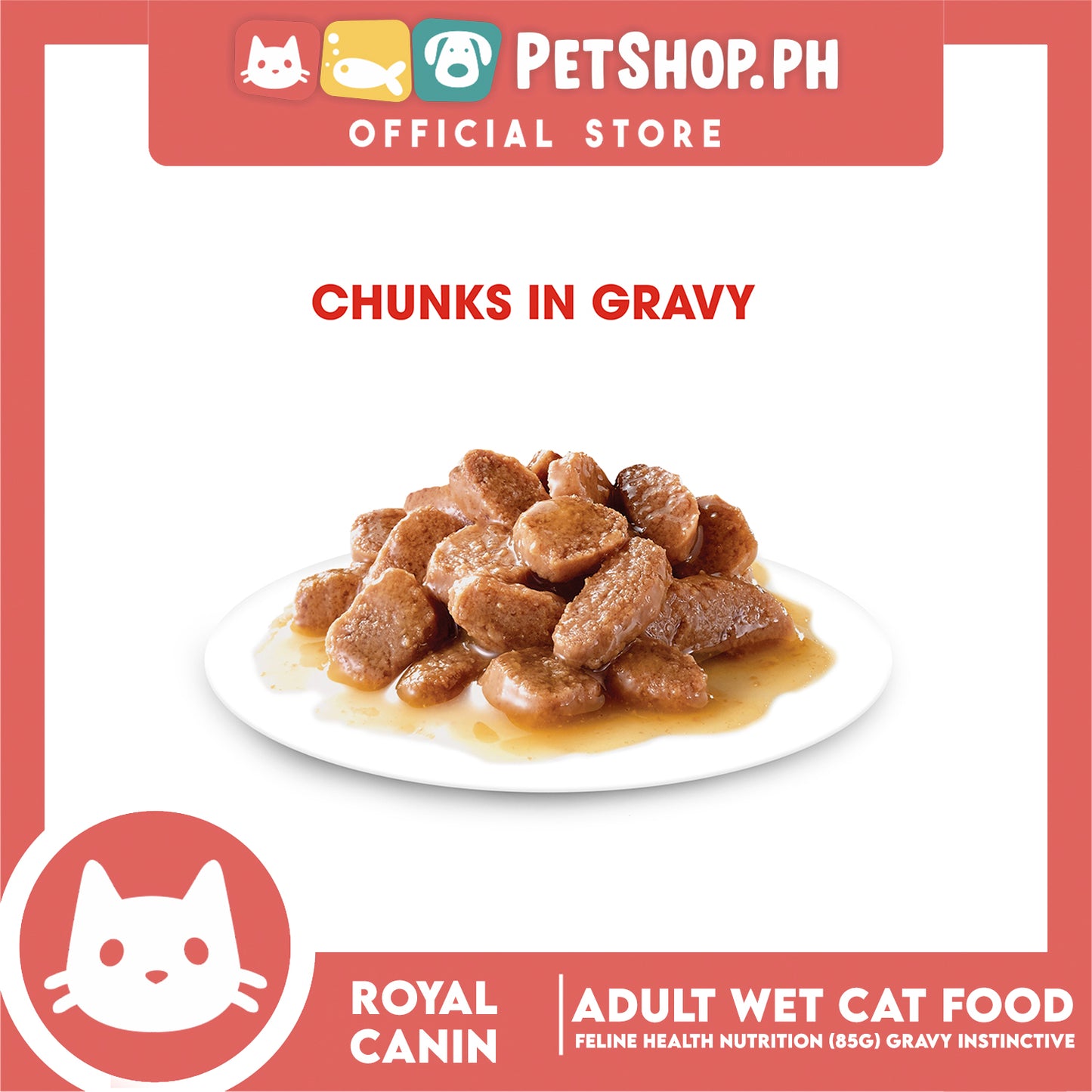 Royal Canin Instinctive Gravy (85g) Adult Wet Cat Food - Feline Health Nutrition