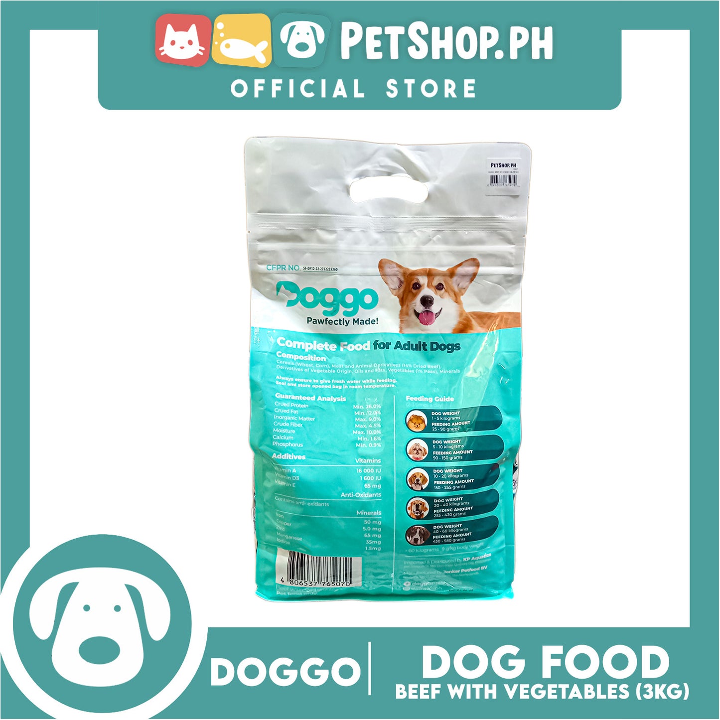 Doggo Beef with Vegetables 3kg Dog Food