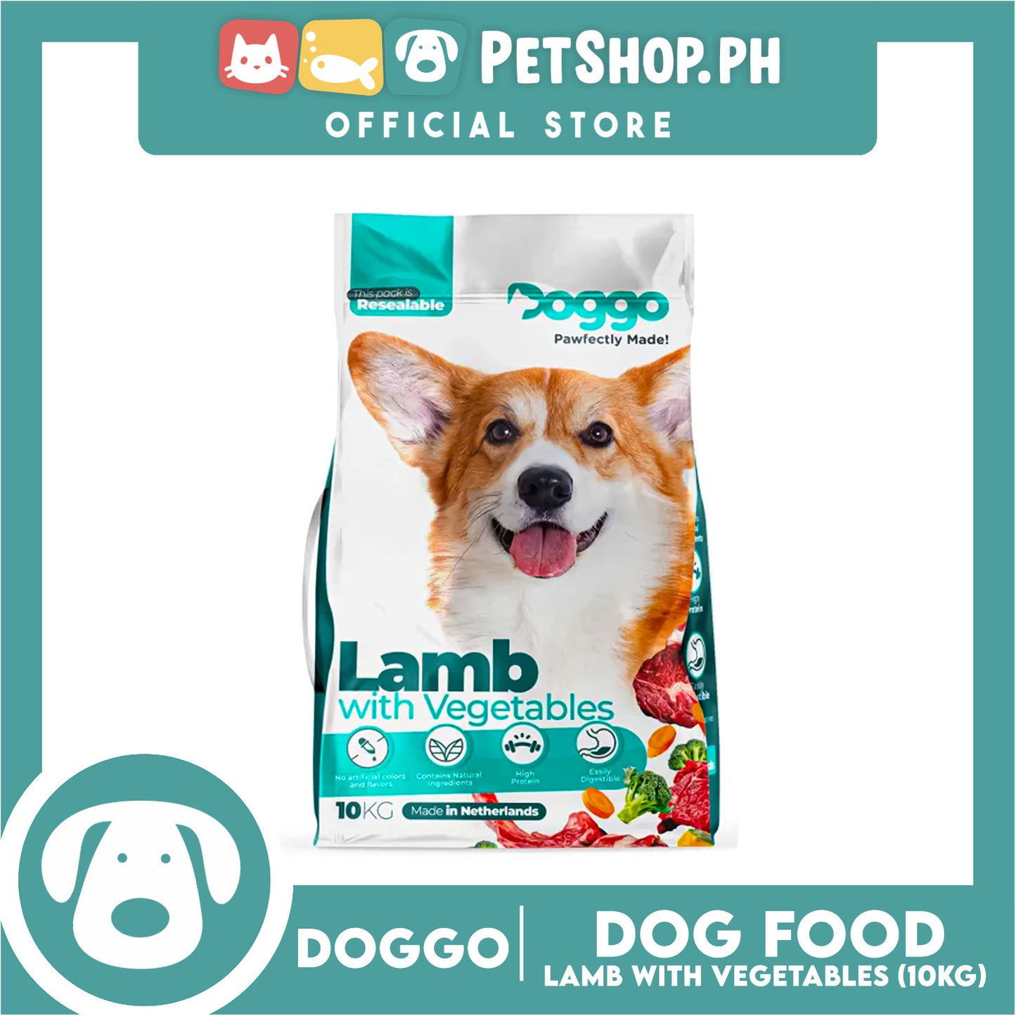 Doggo Lamb with Vegetables 10kg Dog Food