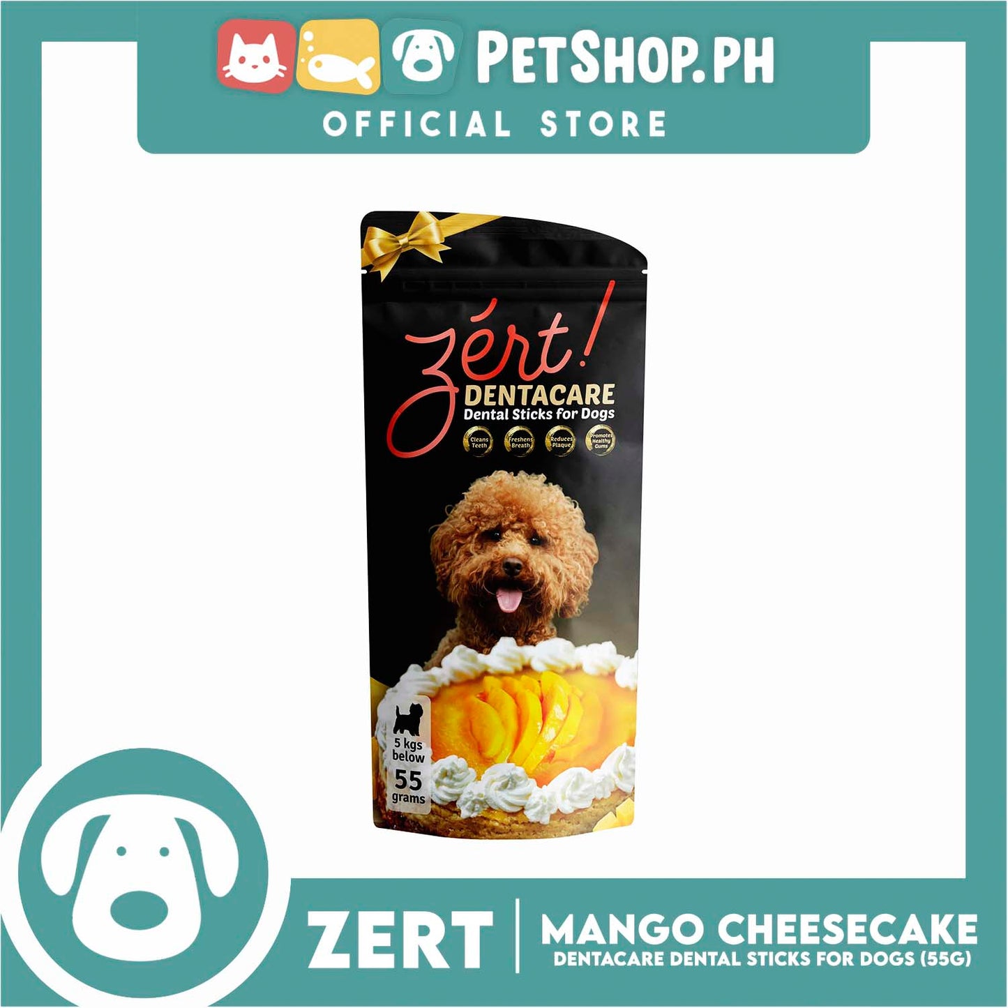 Zert Dentacare Dental Stick for Dogs 55g (Mango Cheesecake)