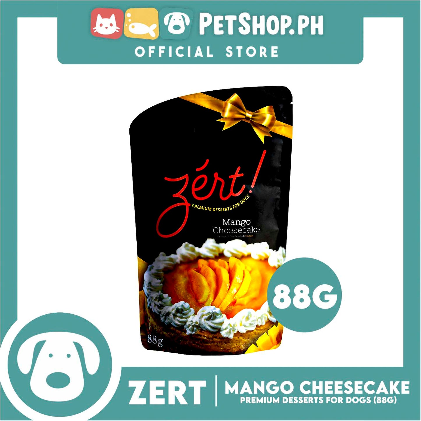 Zert Premium Desserts for Dogs 88g (Mango Cheesecake)