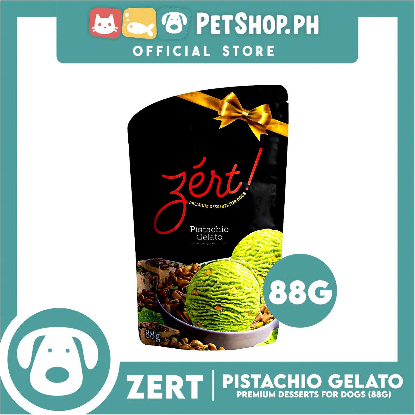 Zert Premium Desserts for Dogs 88g (Pistachio Gelato)