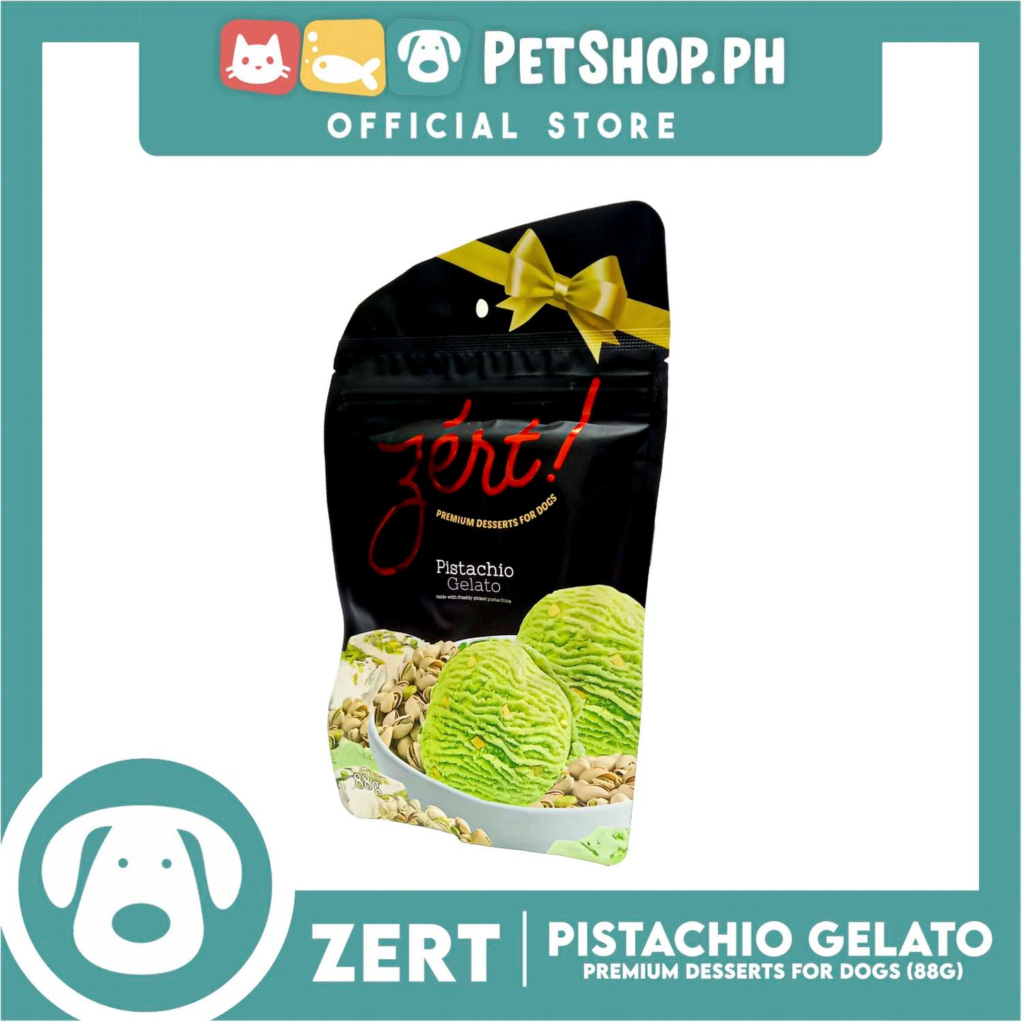 Zert Premium Desserts for Dogs 88g (Pistachio Gelato)