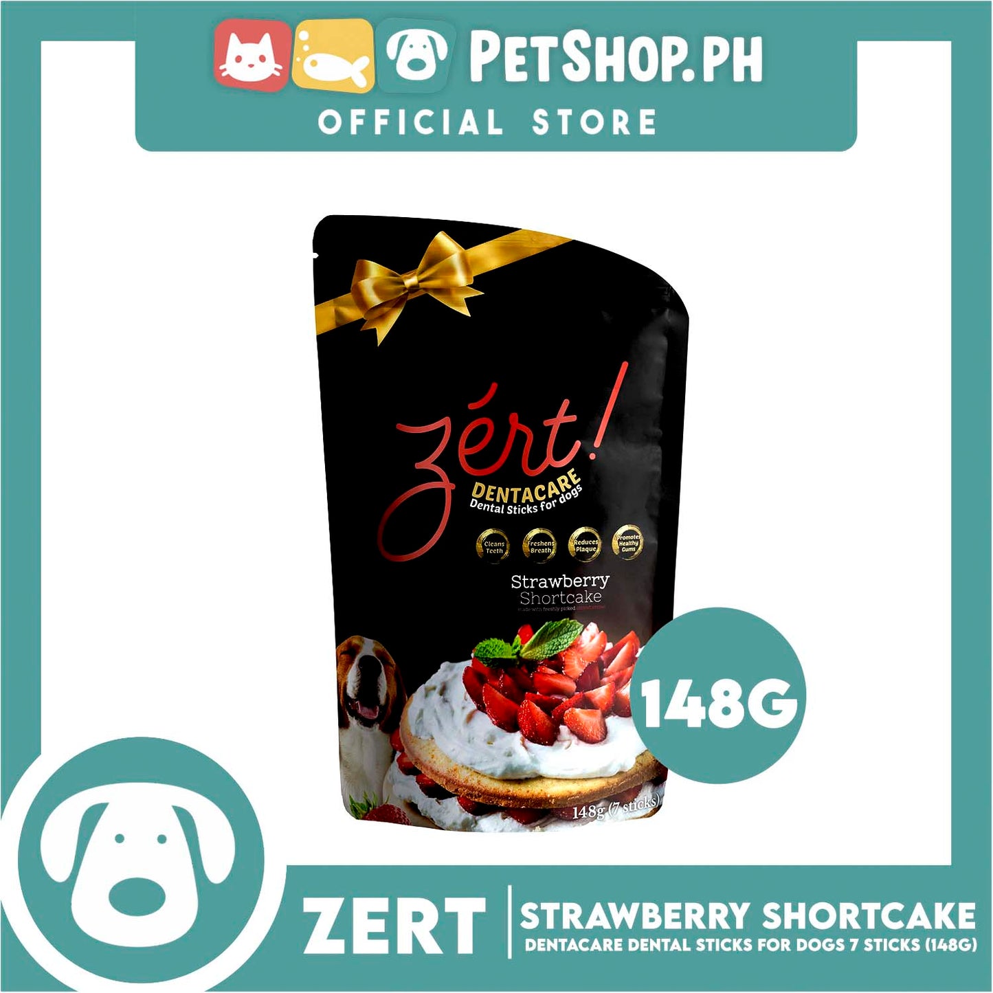 Zert Dentacare Dental Stick for Dogs 148g (Strawberry Shortcake)