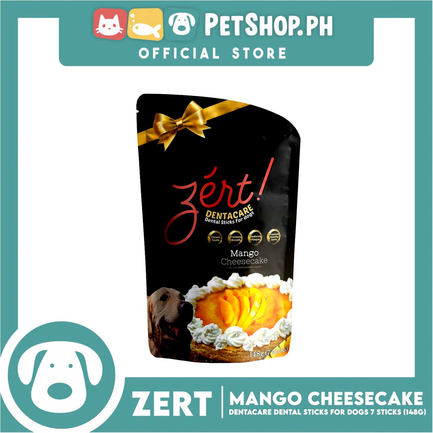 Zert Dentacare Dental Stick for Dogs 148g (Mango Cheesecake)