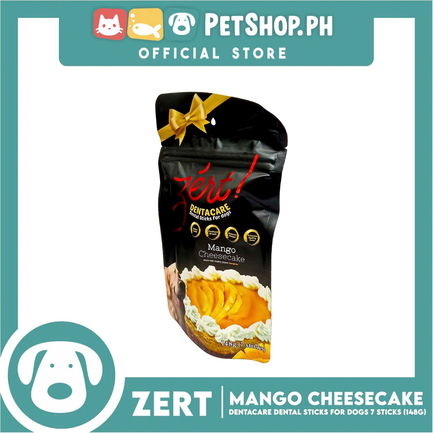 Zert Dentacare Dental Stick for Dogs 148g (Mango Cheesecake)