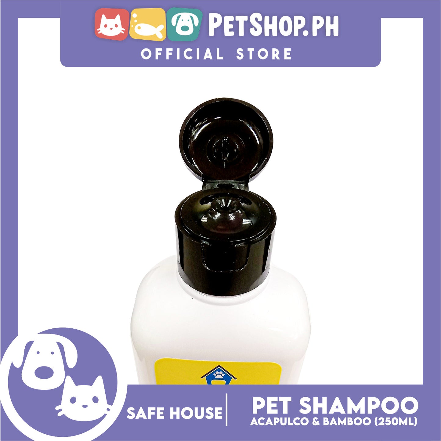 Safe House Natural Pet Care Solutions Pet Shampoo 250ml (Acapulco and Bamboo) Healthy and Shiny Coat