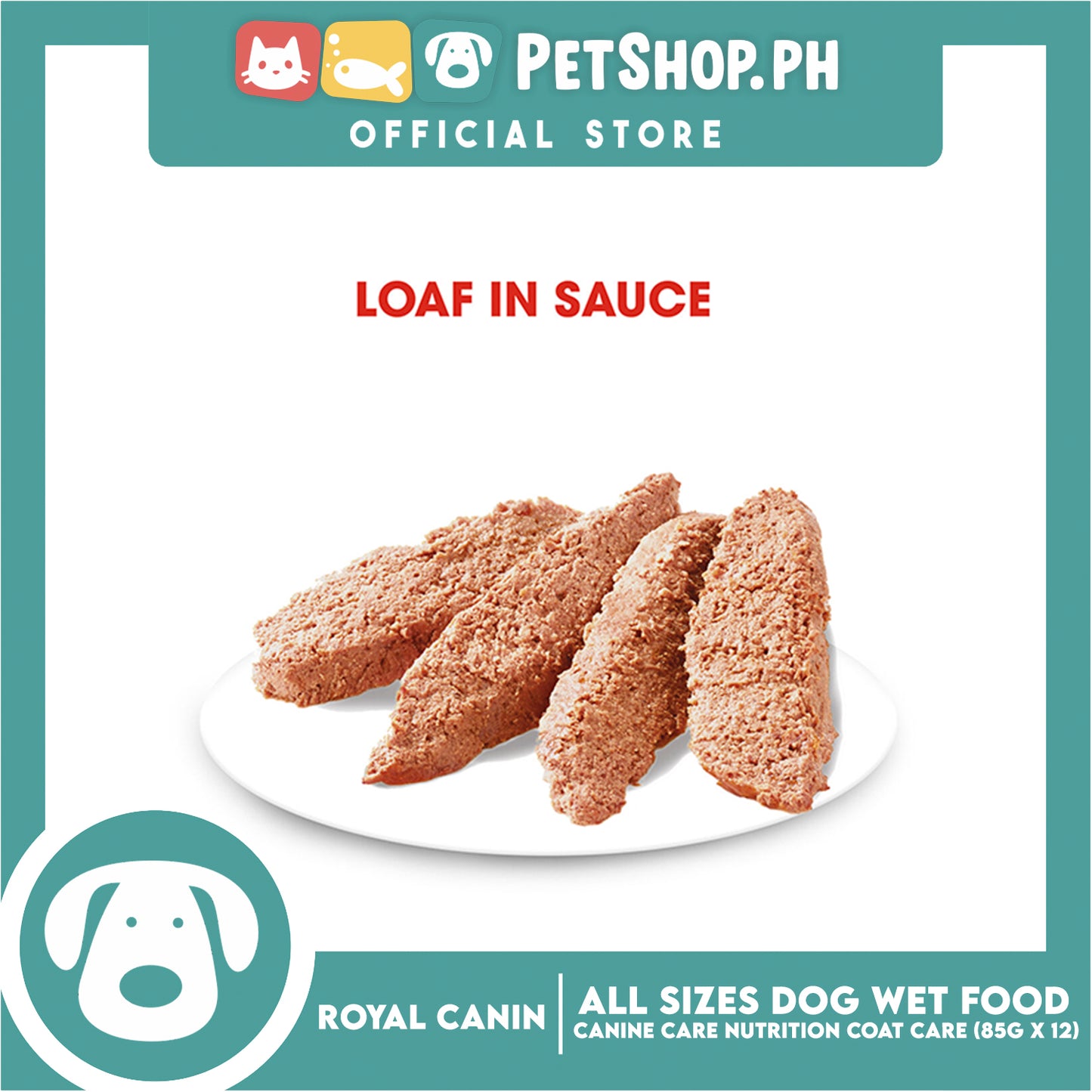 Royal Canin Coat Care Loaf (85g x 12) Adult Wet Dog Food - Canine Care Nutrition