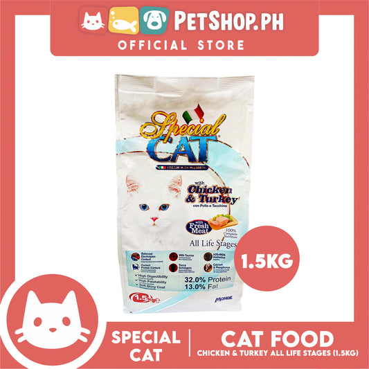 Special Cat All Life Stages Chicken and Turkey Dry Cat Food 1.5kg