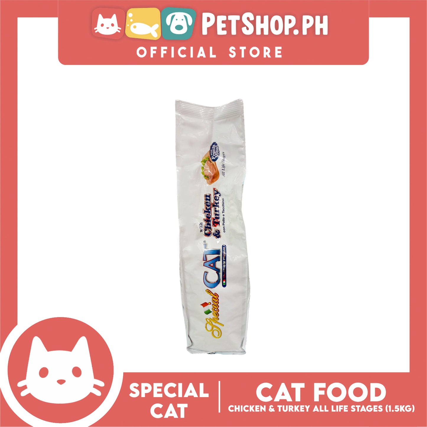 Special Cat All Life Stages Chicken and Turkey Dry Cat Food 1.5kg