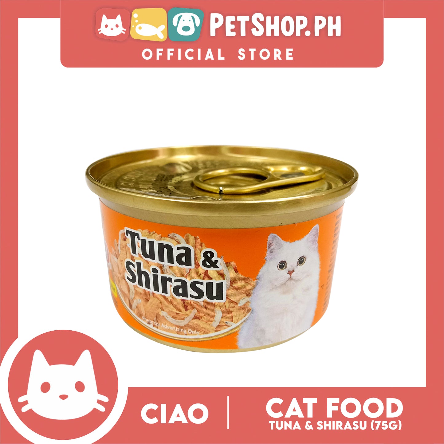 Ciao Tuna and Shirasu 75g Cat Canned Wet Food