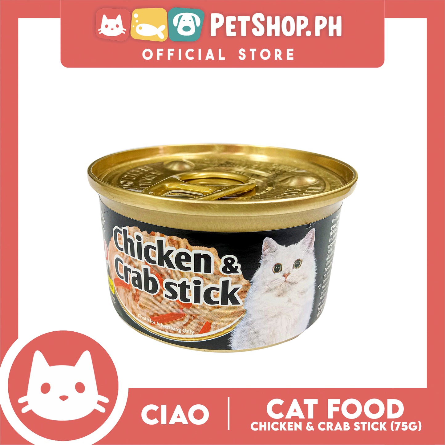 Ciao Chicken and Crab Stick 75g Cat Canned Wet Food