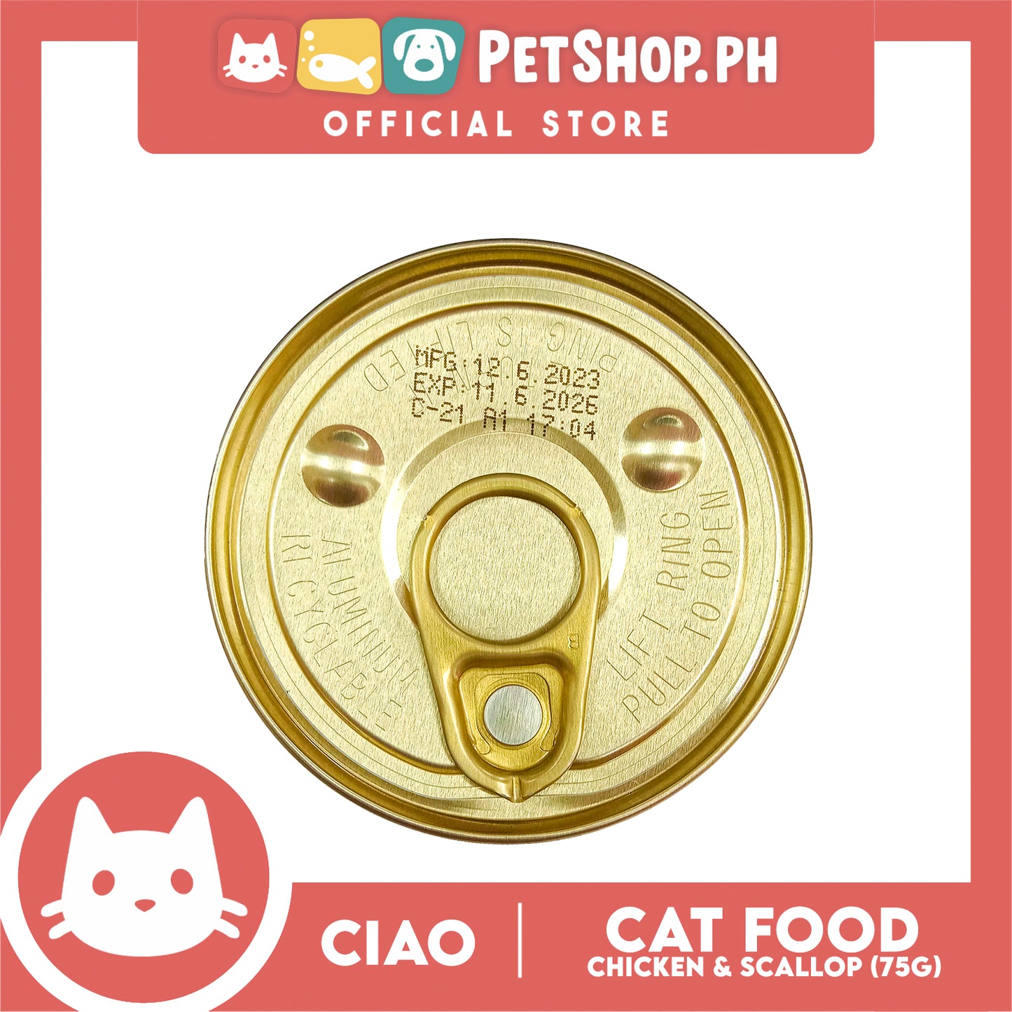Ciao Chicken and Scallop 75g Cat Canned Wet Food