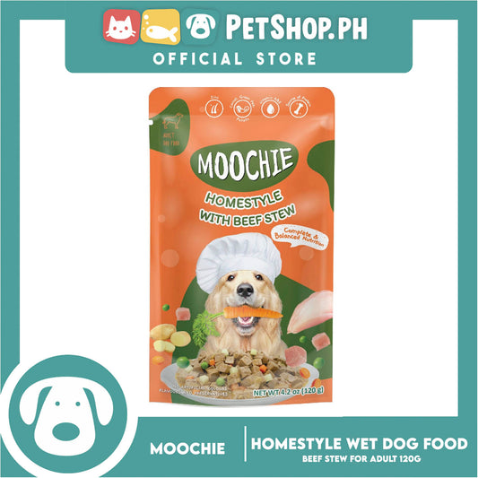 Moochie Dog Wet Food for Adult 120g (Homestyle with Beef Stew)