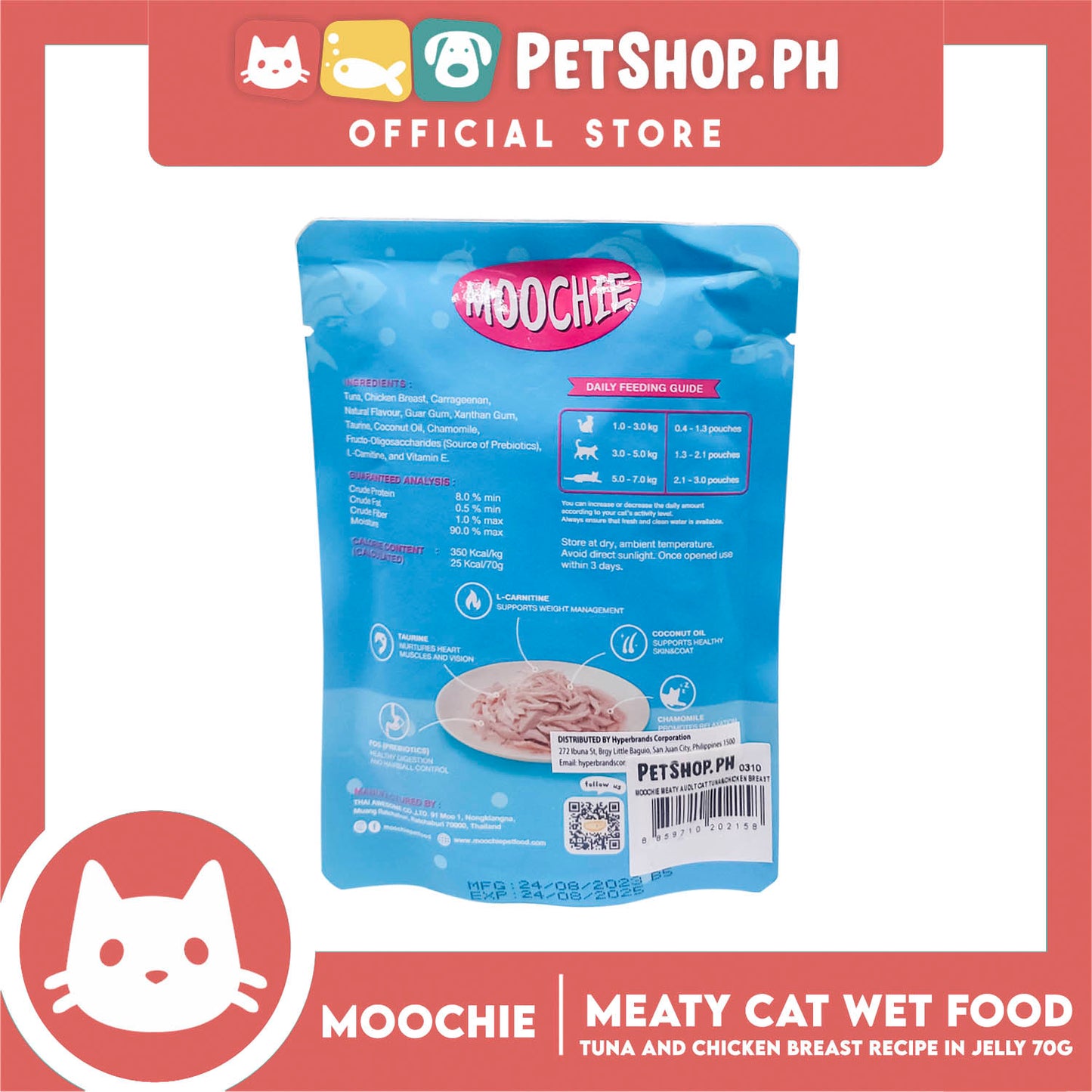 Moochie Meaty Tuna and Chicken Breast Recipe in Jelly 70g