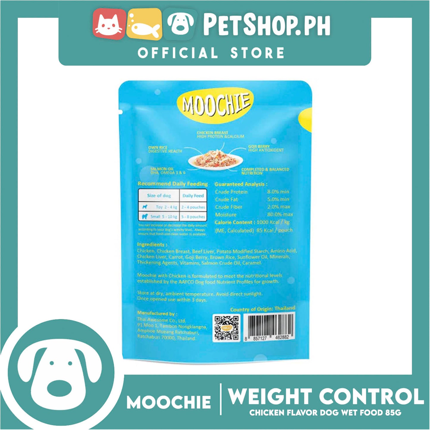 Moochie Healthy Growth Puppy Dog Wet Food (Chicken) 85g