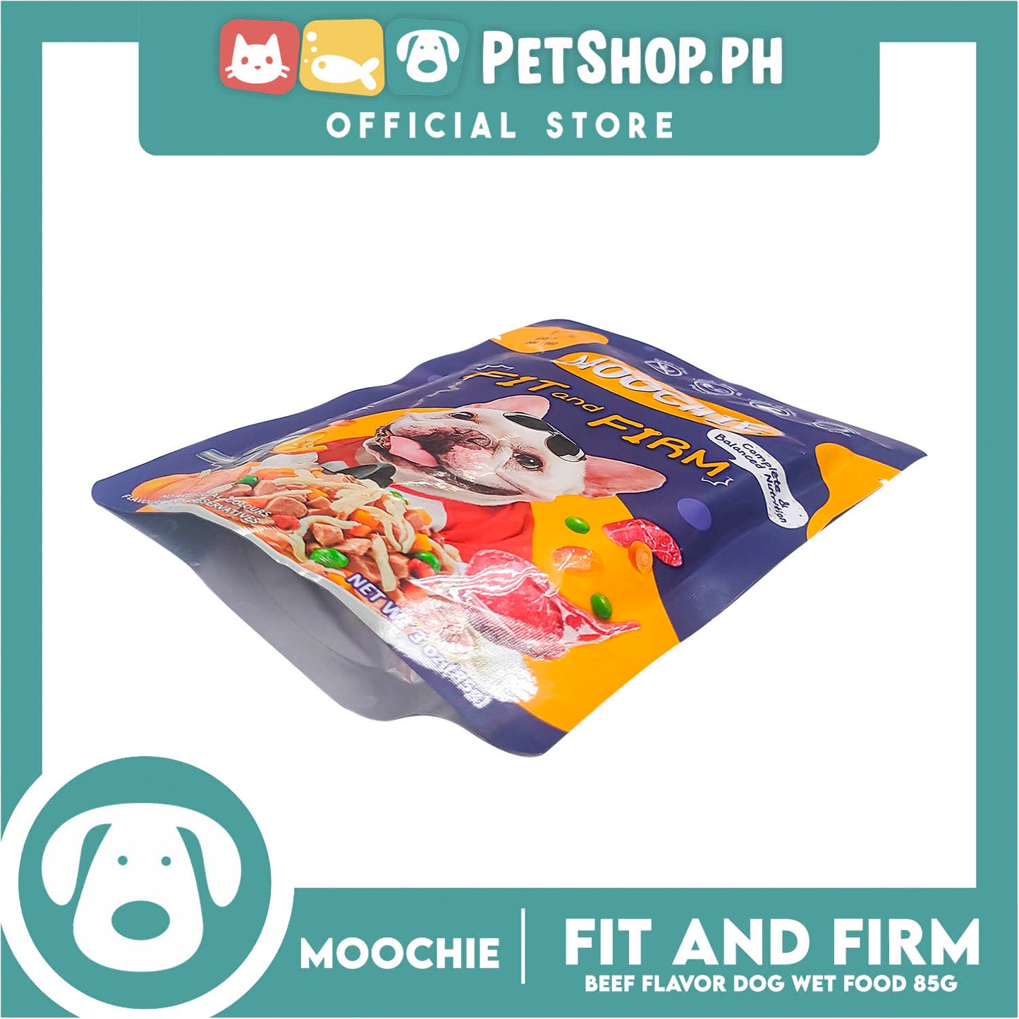 Moochie Fit and Firm Adult Dog Wet Food (Beef) 85g