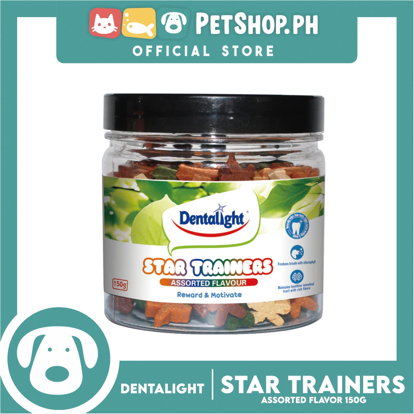 Dentalight Star Trainer (Assorted Flavor) Reward and Motivate Dog Treats 150g