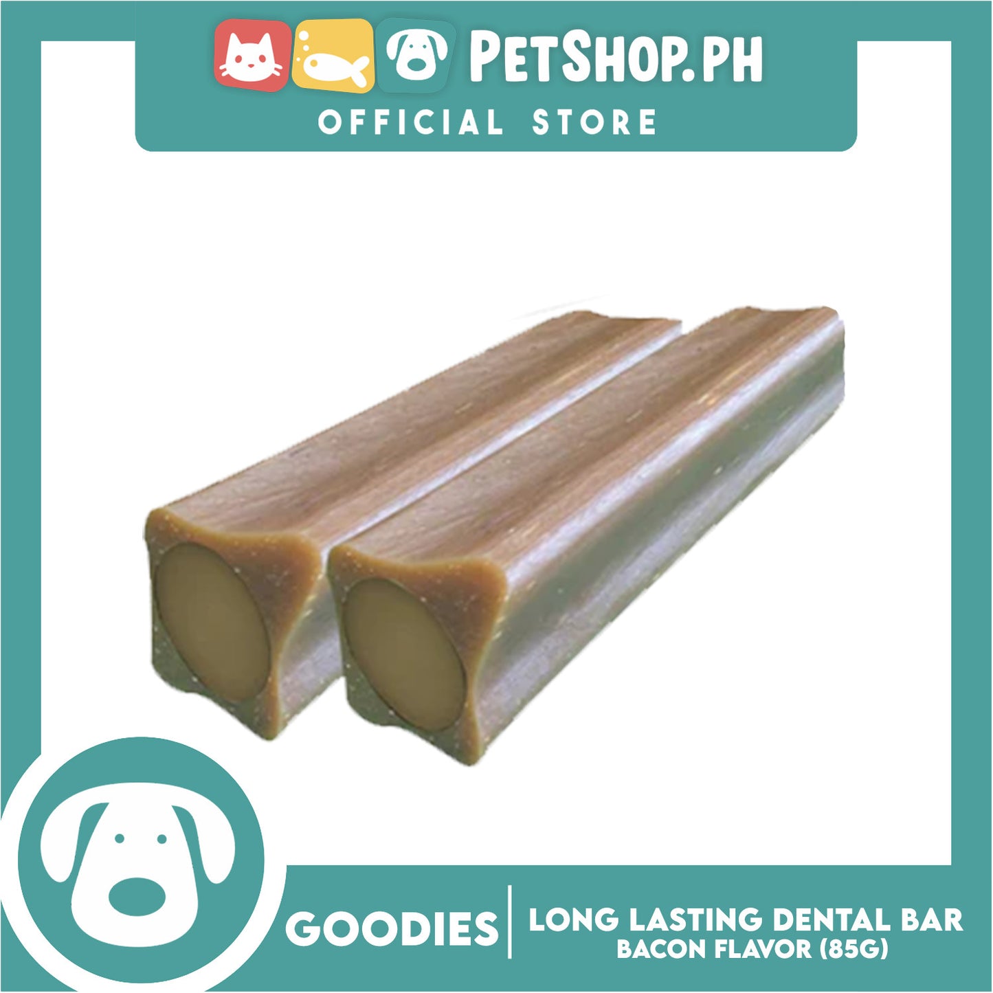 Goodies Long Lasting Dental Bar Dog Treats (Bacon Flavor) 85g