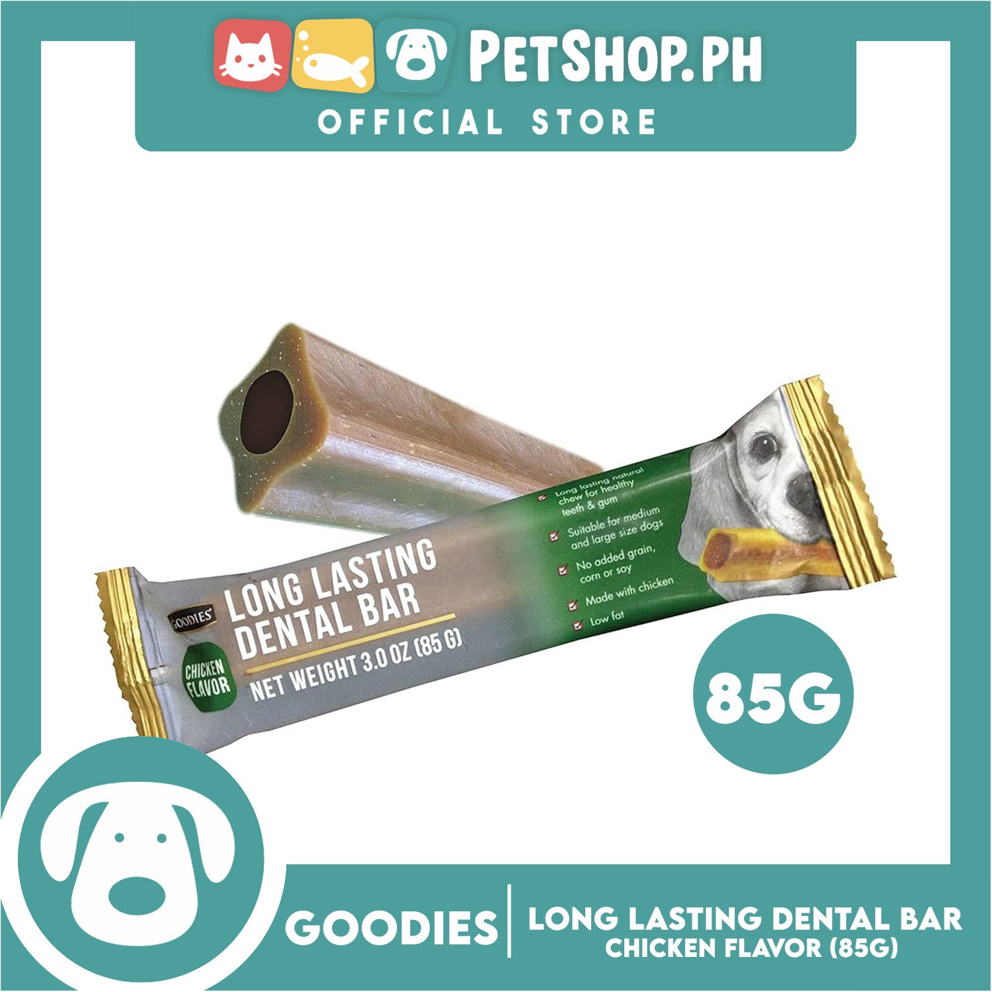 Goodies Long Lasting Dental Bar Dog Treats (Chicken Flavor) 85g