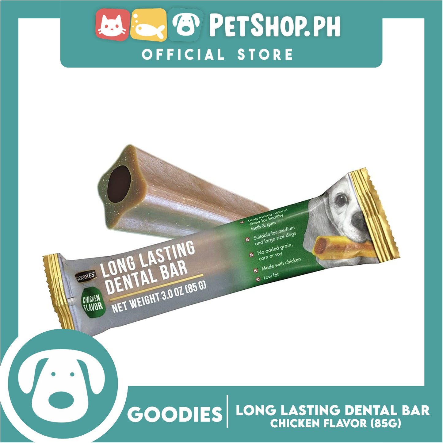 Goodies Long Lasting Dental Bar Dog Treats (Chicken Flavor) 85g
