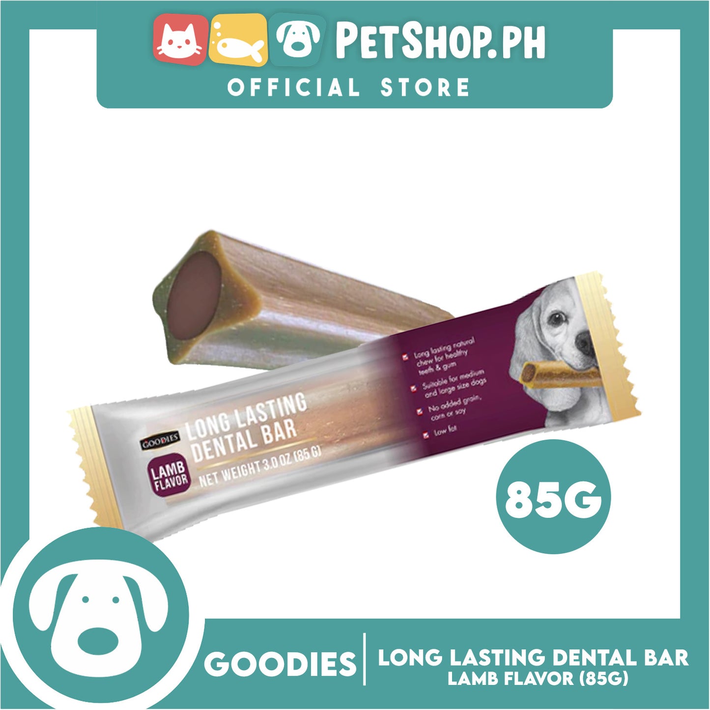 Goodies Long Lasting Dental Bar Dog Treats (Lamb Flavor) 85g