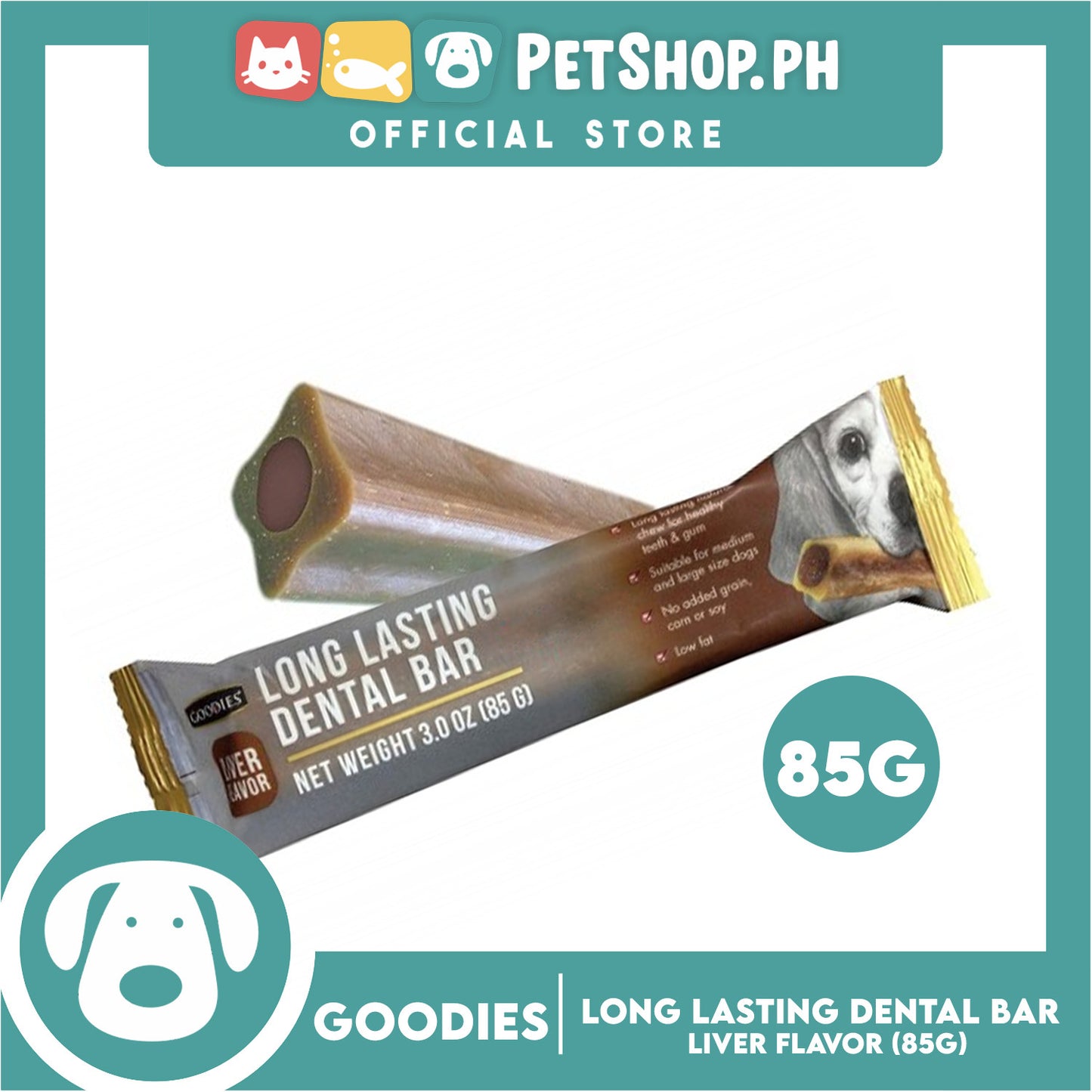 Goodies Long Lasting Dental Bar Dog Treats (Liver Flavor) 85g