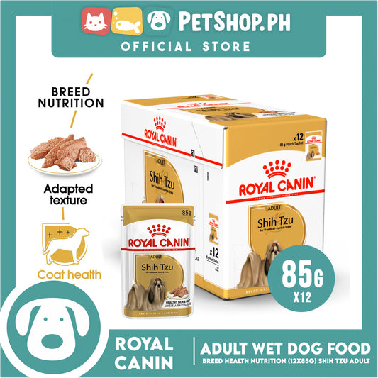 Royal Canin Shih Tzu Adult (85g x 12 ) Wet Dog Food - Breed Health Nutrition