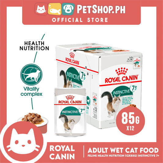 Royal Canin Instinctive 7+ Gravy (85g x 12) Wet Cat Food - Feline Health Nutrition