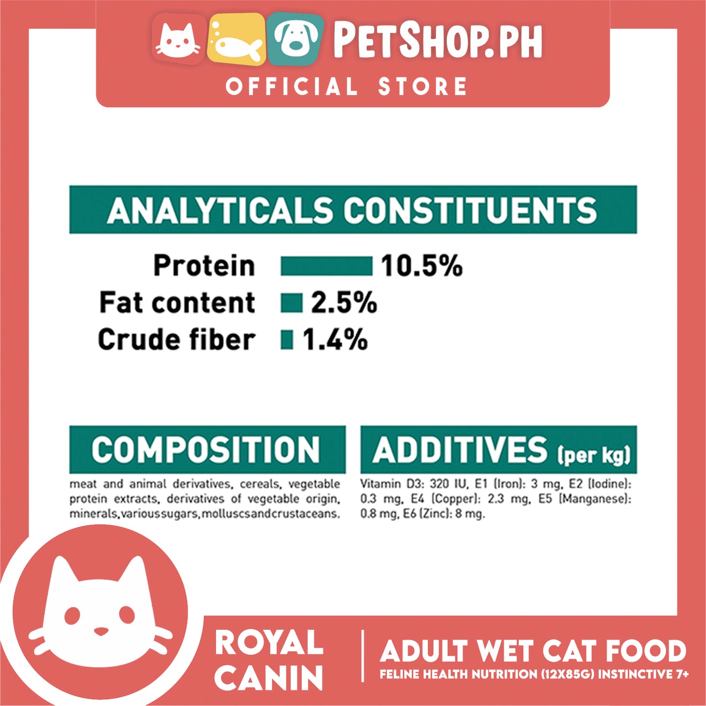 Royal Canin Instinctive 7+ Gravy (85g x 12) Wet Cat Food - Feline Health Nutrition