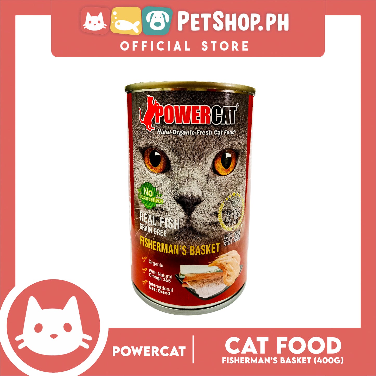 PowerCat Fisherman Basket 400g Wet Canned Cat Food