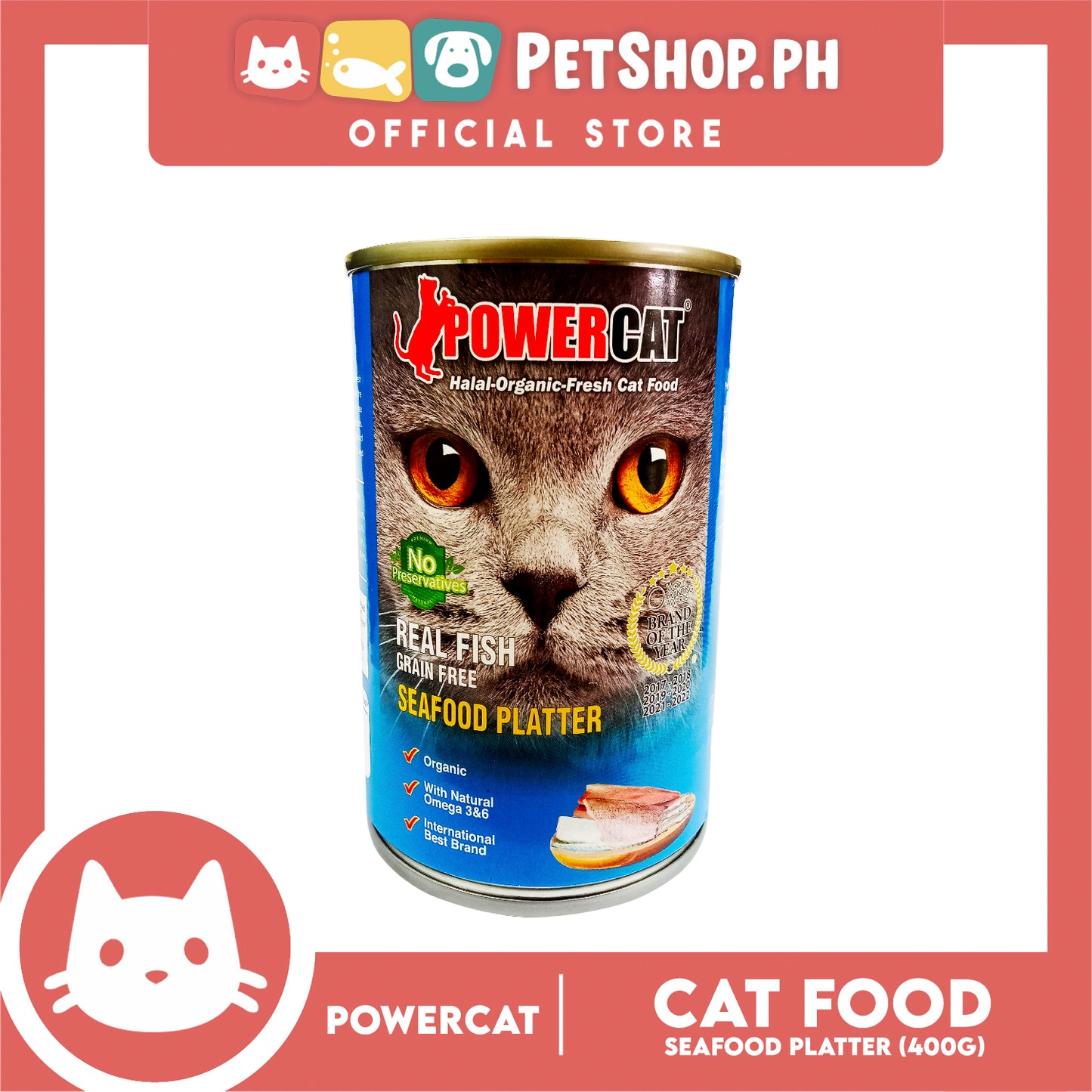 PowerCat Seafood Platter 400g Wet Canned Cat Food