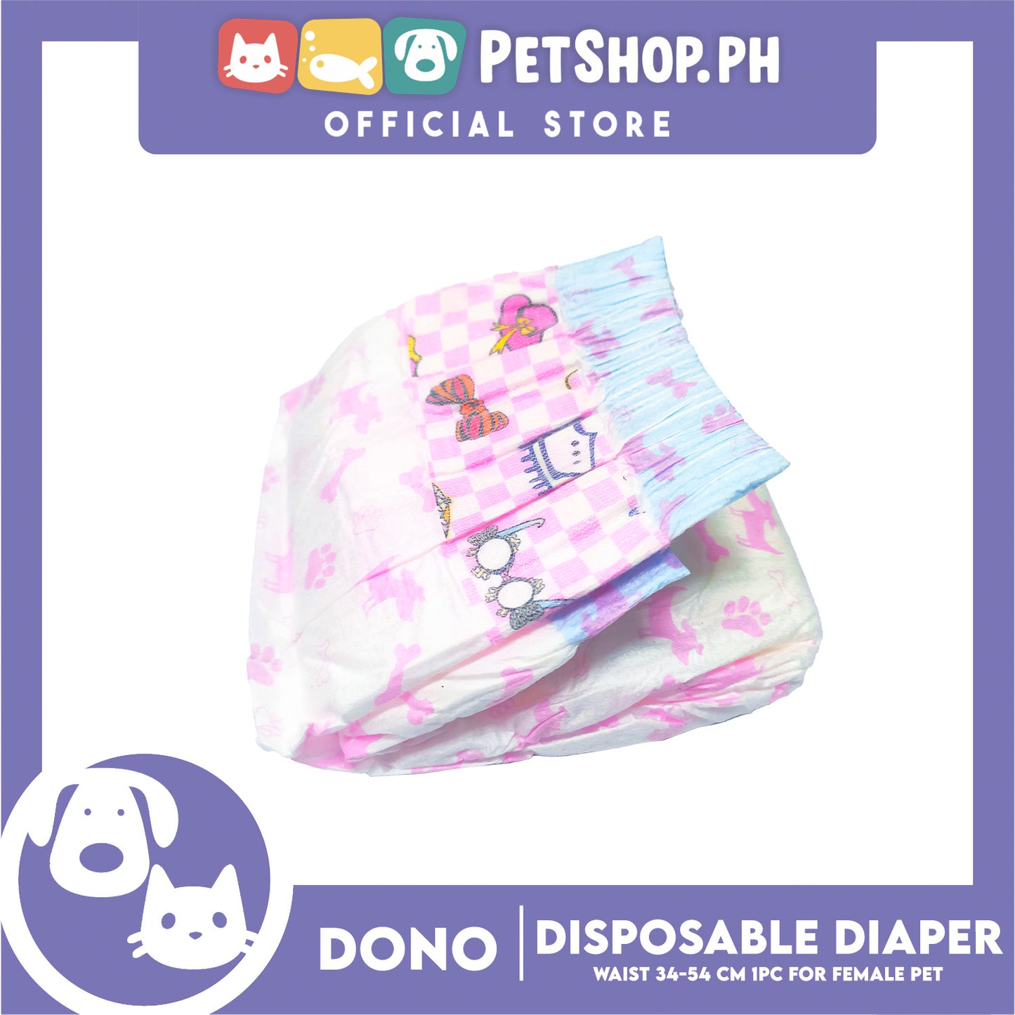 Dono Female Disposable Diapers Super Absorbent Large 1pc