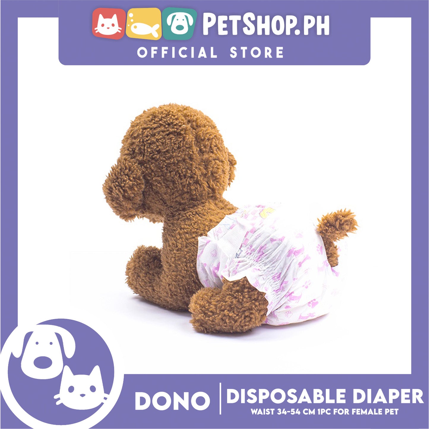 Dono Female Disposable Diapers Super Absorbent Large 1pc