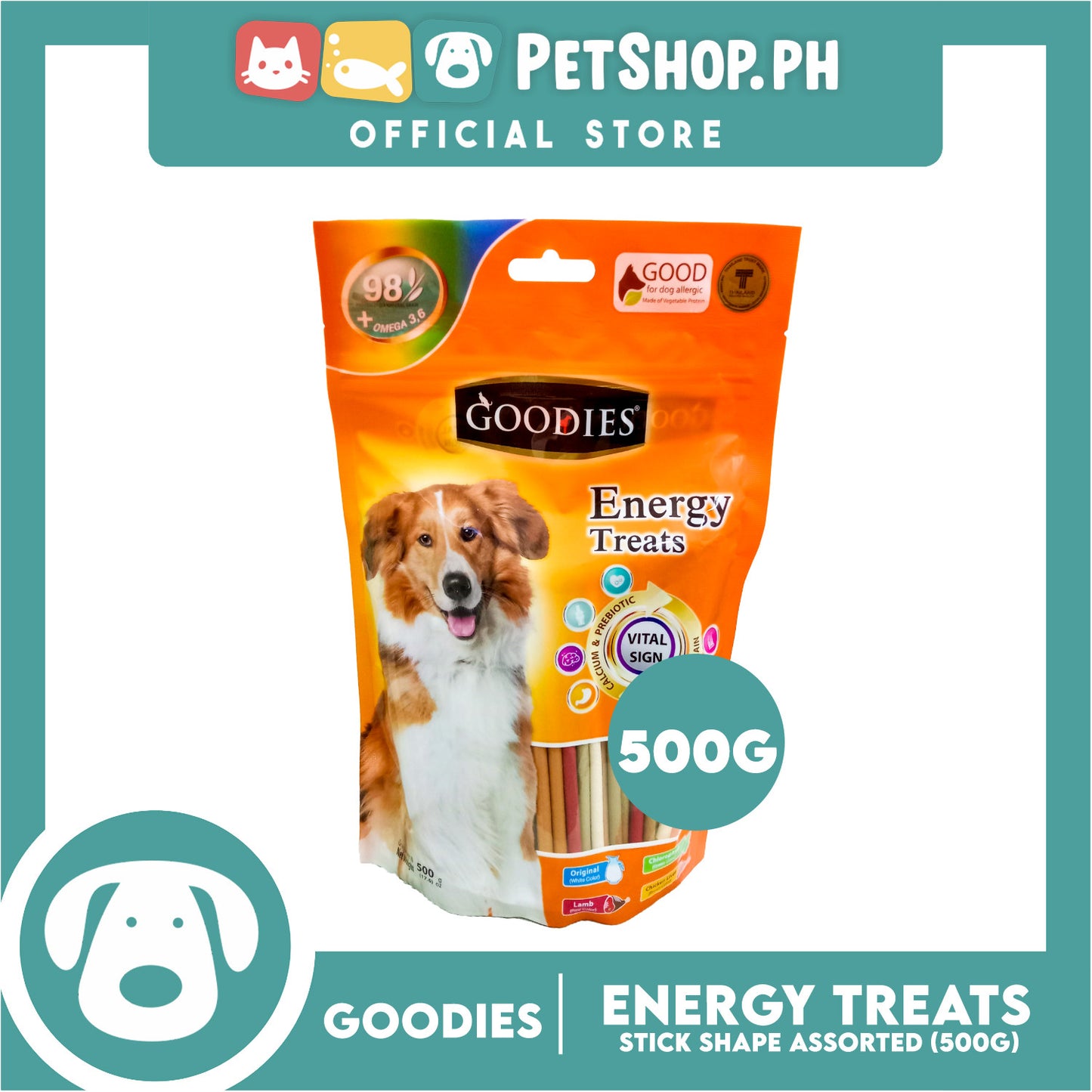 Goodies Dog Energy Treats (Stick Shape) 500g