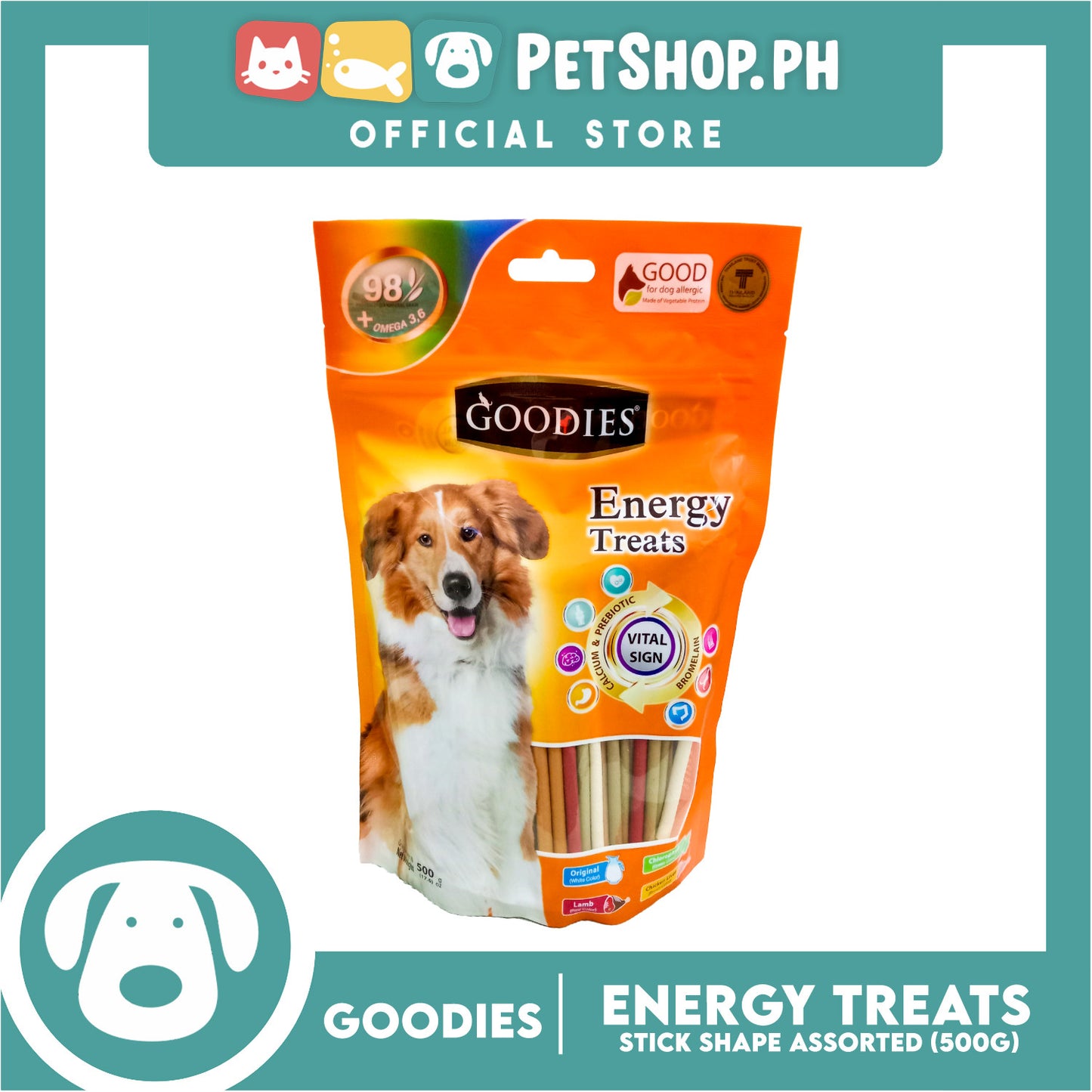 Goodies Dog Energy Treats (Stick Shape) 500g
