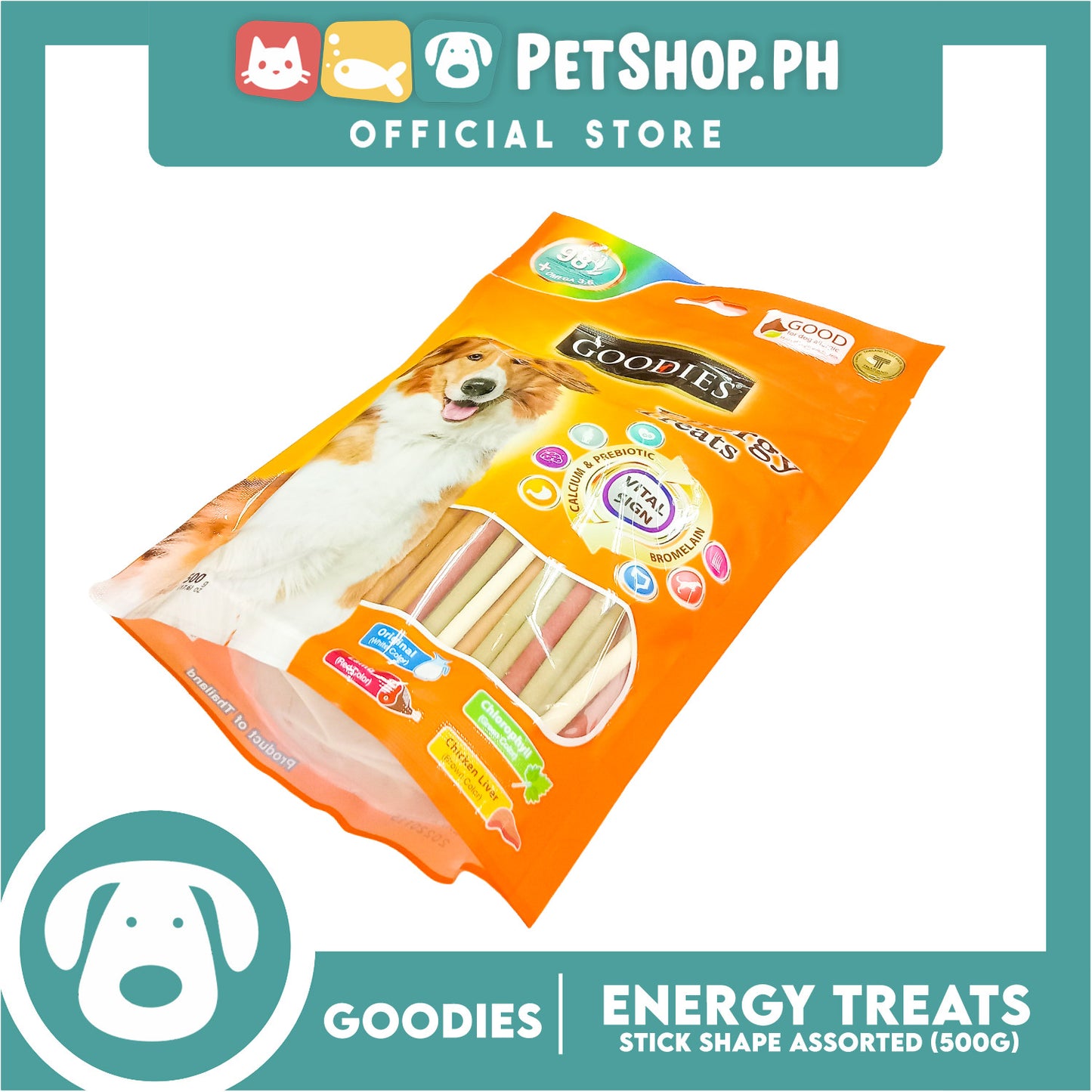Goodies Dog Energy Treats (Stick Shape) 500g