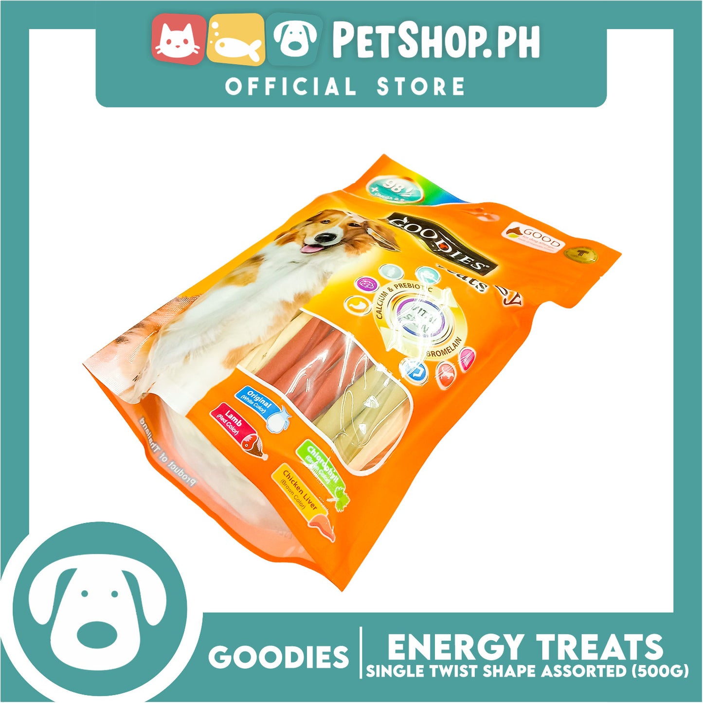 Goodies Dog Energy Treats (Single Twist) 500g