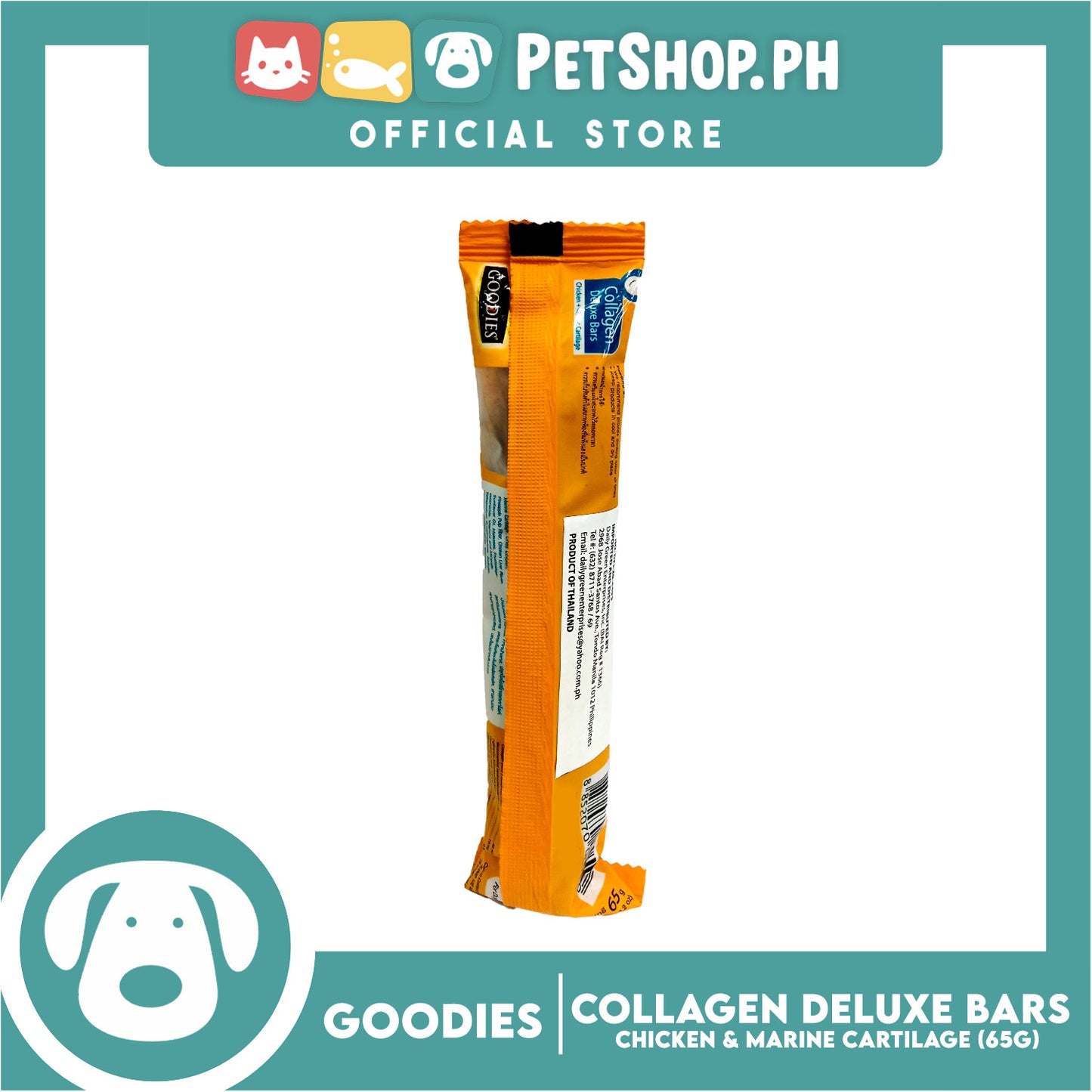 Goodies Collagen Deluxe Bar Chicken and Marine Cartilage Dog Treat 65g