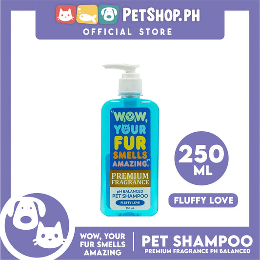 Wow, Your Fur Smells Amazing, Premium Fragrance pH Balanced Pet Shampoo 250ml (Fluffy Love)