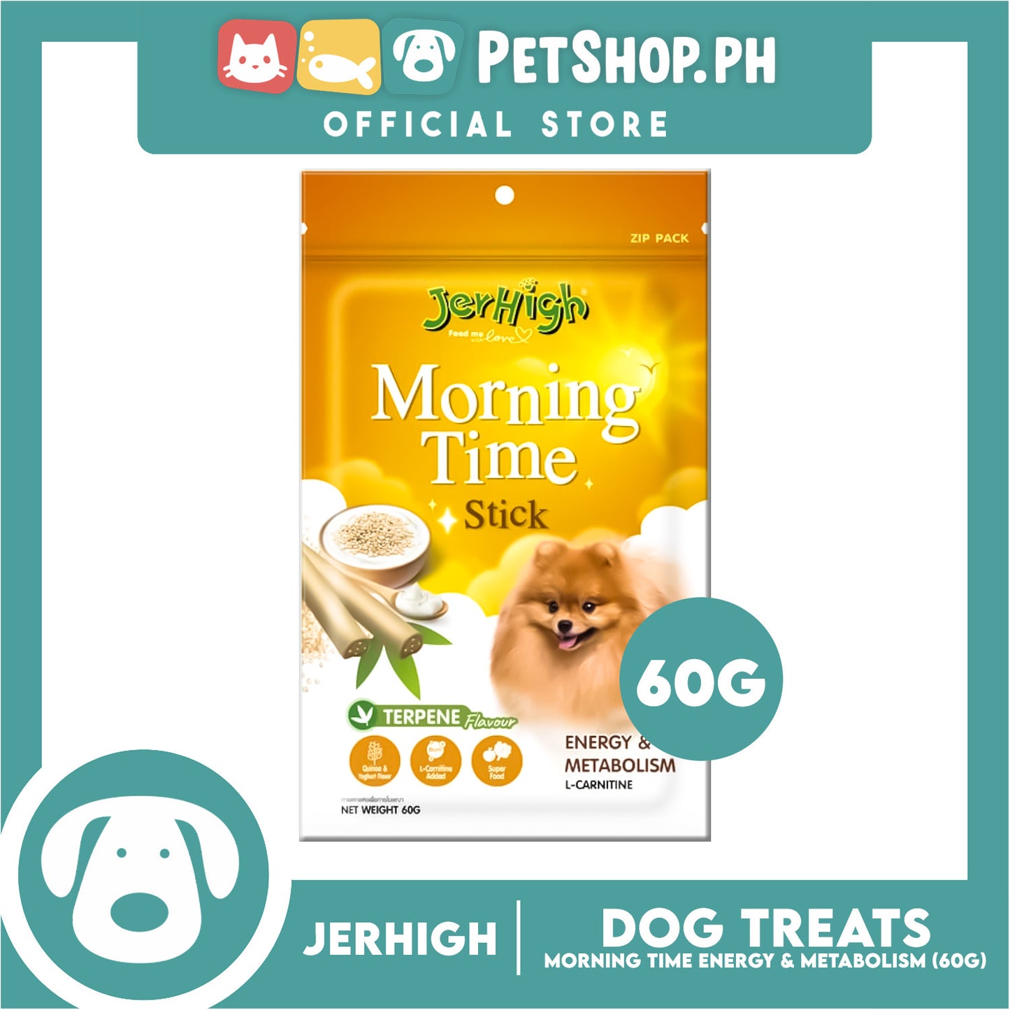 Jerhigh Dog Treats (Morning Stick) Terpene Flavor 60g