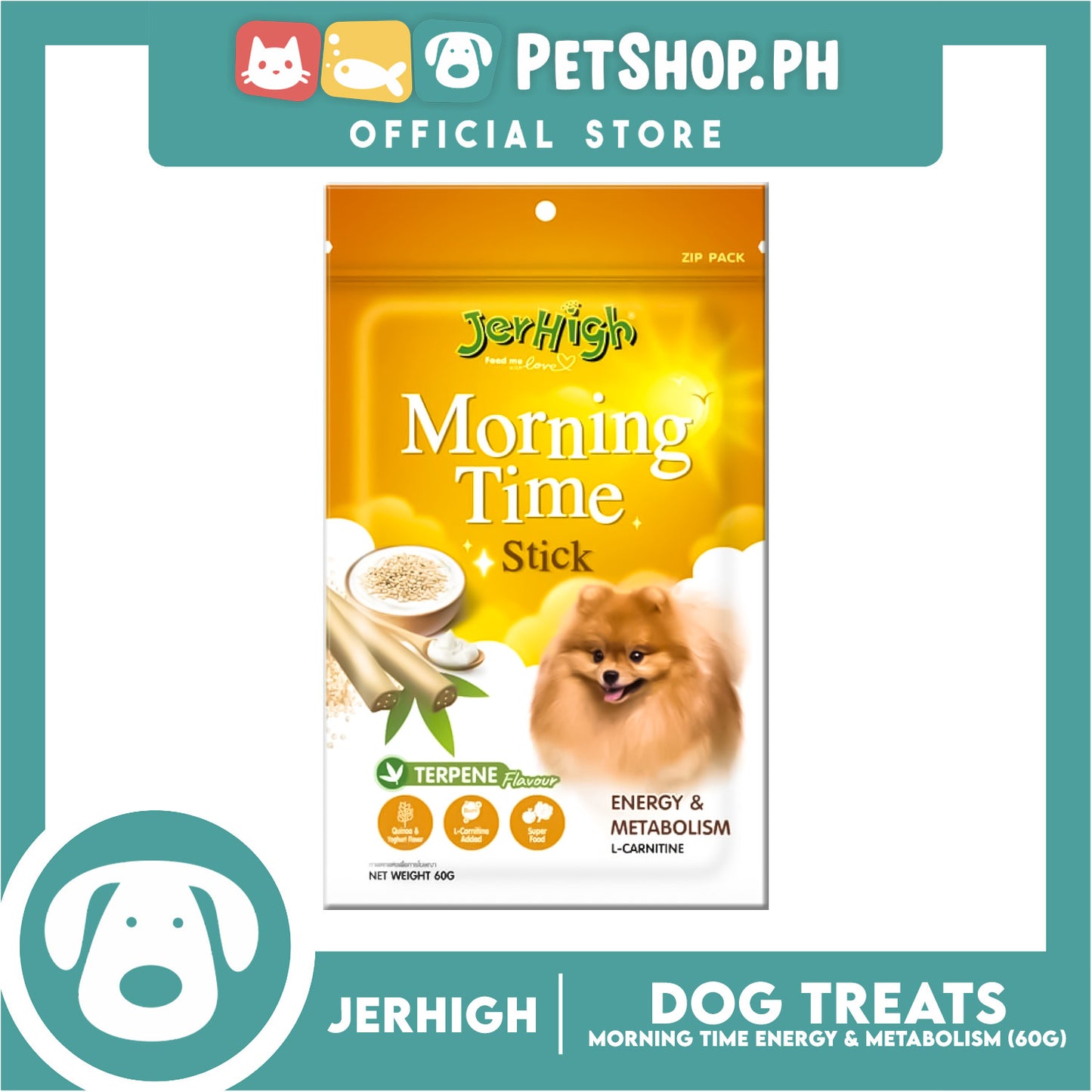 Jerhigh Dog Treats (Morning Stick) Terpene Flavor 60g