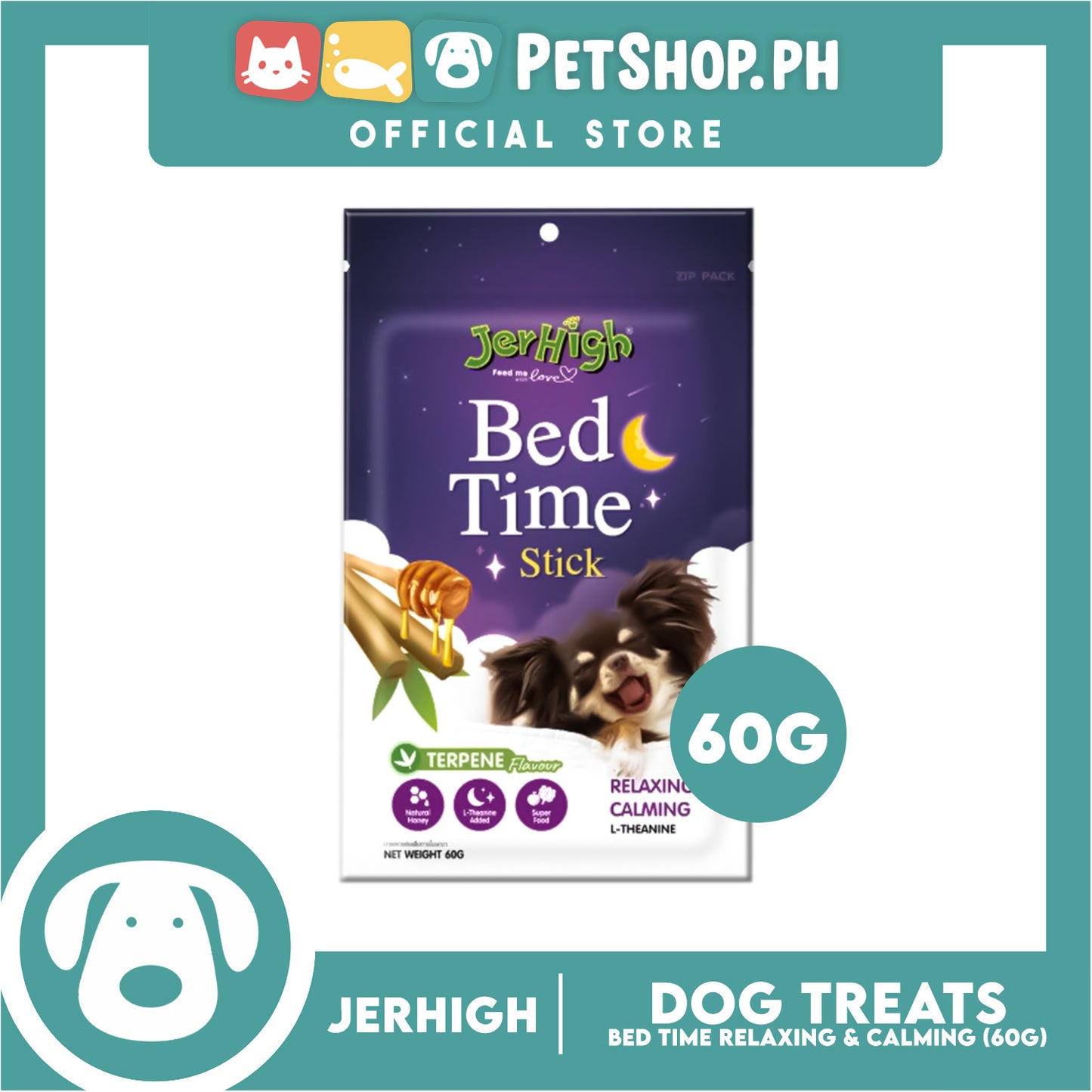 Jerhigh Dog Treats (Bedtime Stick) Terpene Flavor 60g