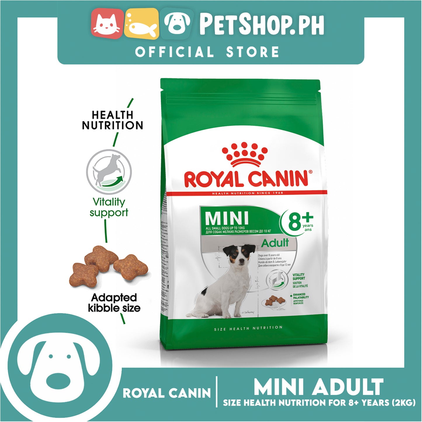 Royal Canin Size Health Nutrition Mini Adult 8+ Years Dry Dog Food 2kg