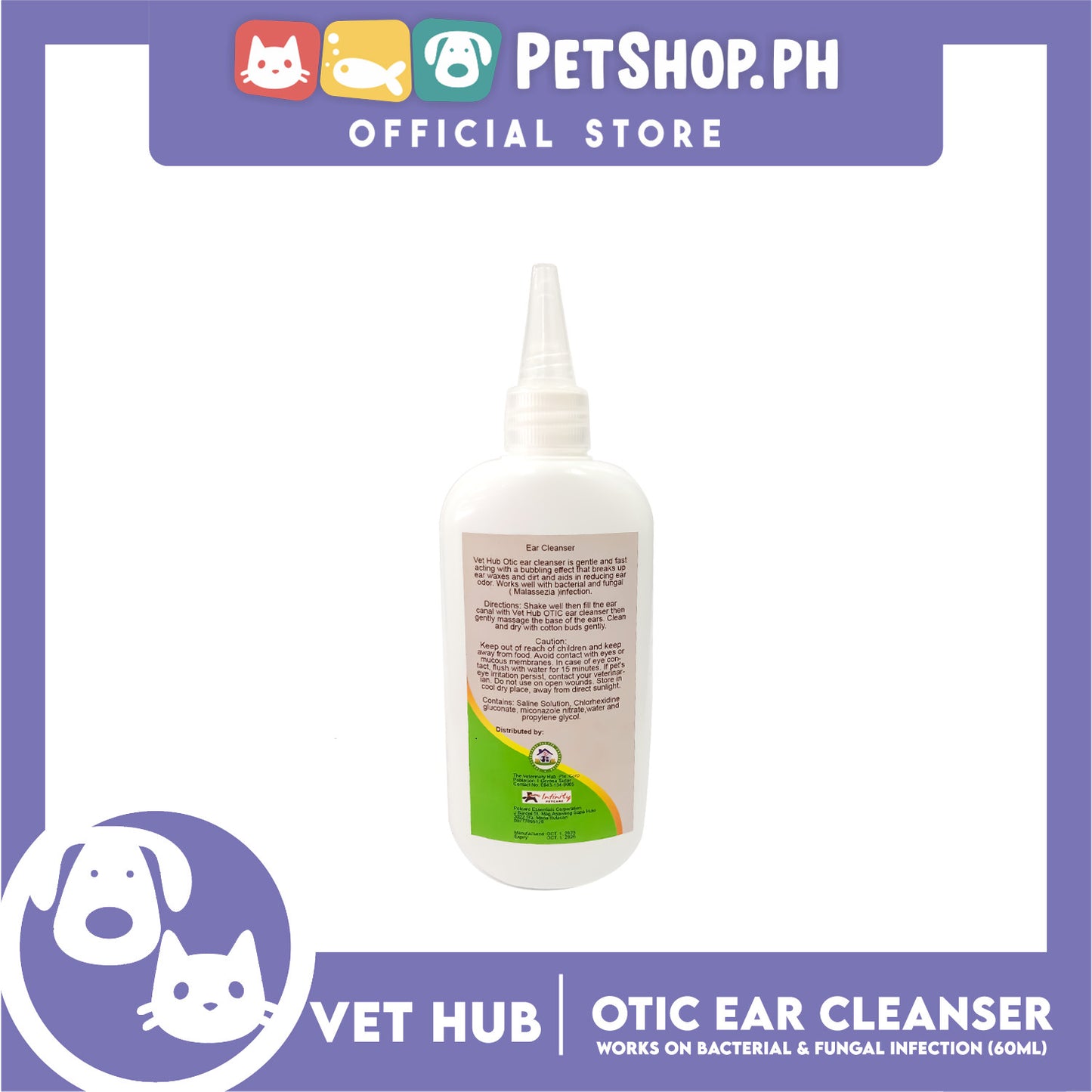 Vethub Otic Pet Ear Cleanser 60ml